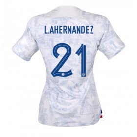 Damen Fußballbekleidung Frankreich Lucas Hernandez #21 Auswärtstrikot WM 2022 Kurzarm